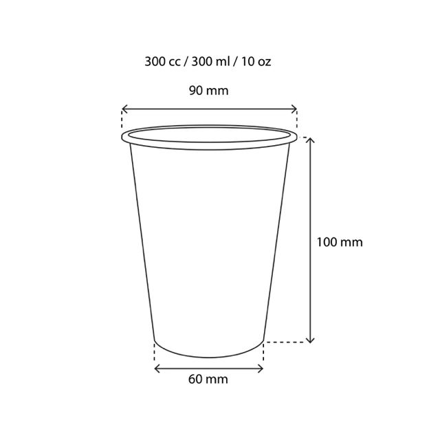 Kaffeetasse Karton 300cc 10oz Ø9 cm gestreift (1.000 Stück) [TK-9987929]