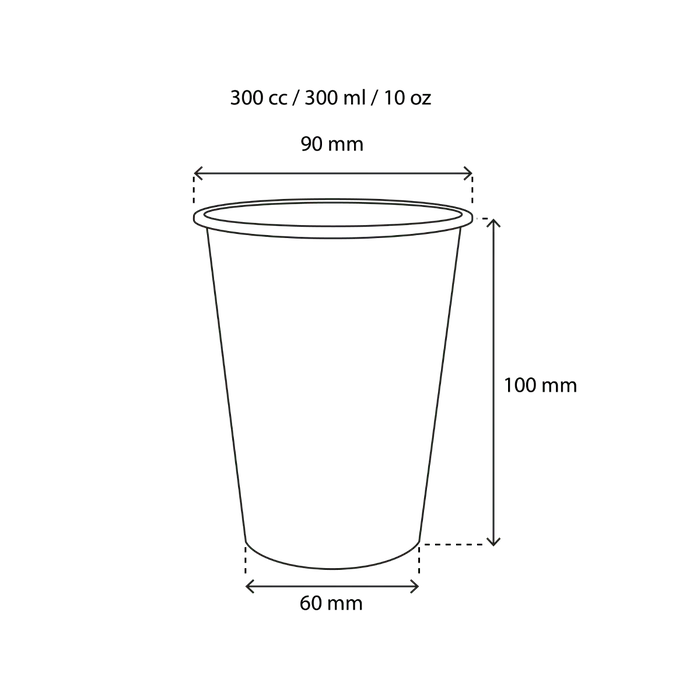 Kaffeetasse Karton 300cc 10oz Ø9 cm gestreift (1.000 Stück) [TK-9987929]