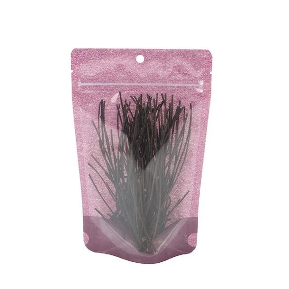 Standbodenbeutel Reispapier Transparent/Lila 13x7.9x20.6cm | 110 Gramm (100 Stück) [ZBGR3HP]