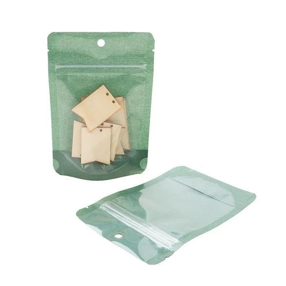 Standbodenbeutel Reispapier Dunkelgrün 10.2x6x15.2cm | 57 Gramm (100 Stück) [ZBGR2HGR]