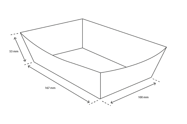 Pommesschalen A50 kraft/weiß (400 Stück) [TK-9987899]