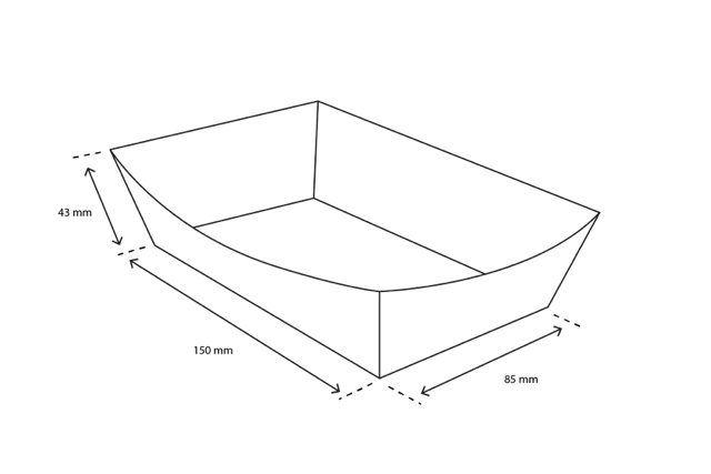 Pommesschalen A14 kraft/weiß (400 Stück) [TK-9987894]