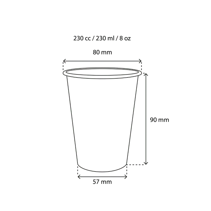Kaffeetasse Karton 230cc 8oz Ø8 cm gestreift (1.000 Stück) [TK-9987930]