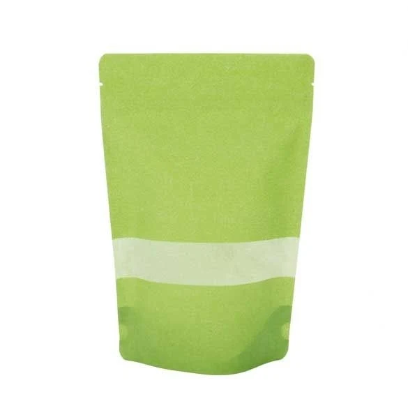 Standbodenbeutel Reispapier Grün 17x9x28cm | 340 Gramm (100 Stück) [ZBGR4GR]