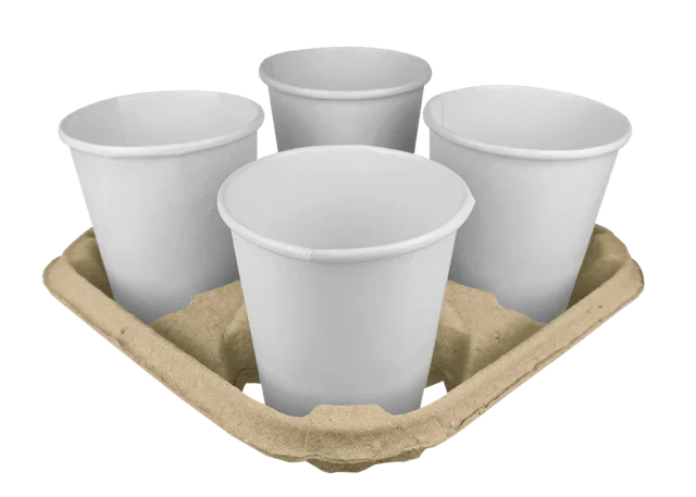Trageschale für 4 cups Recycelter Karton (220 Stück) [TK-9987575]