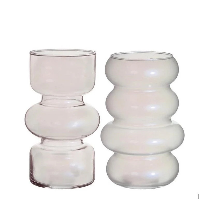 Blumenvase Ø10 cm H: 18 cm Perle (6 Stück) [IFS-29929]