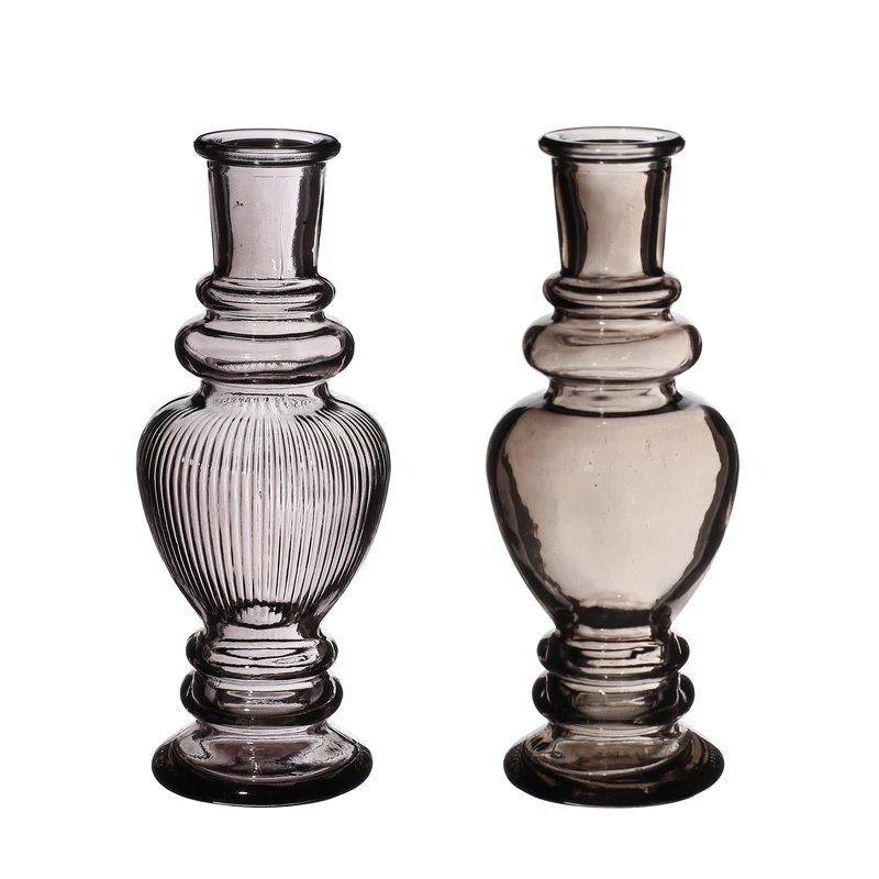 Vase Venedig Grau H: 15,5 x Ø5,7 cm (12 Stück) [IFS-29896]