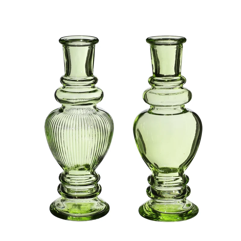 Vase Venedig Grün H: 15,5 x Ø5,7 cm (12 Stück) [IFS-29895]