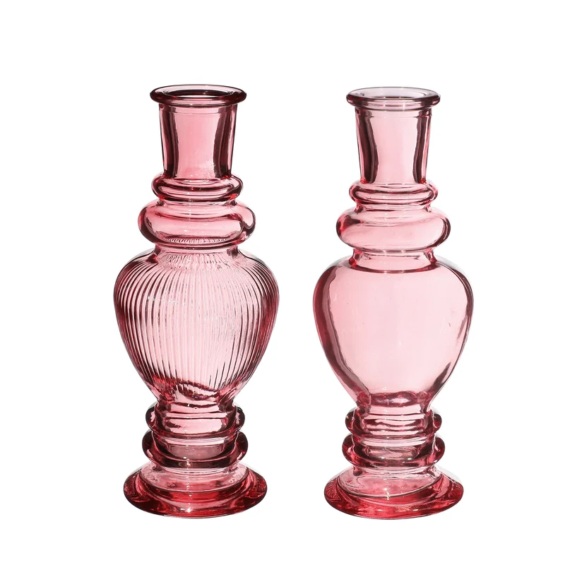 Vase Venedig Rosa H: 15,5 x Ø5,7 cm (12 Stück) [IFS-29891]