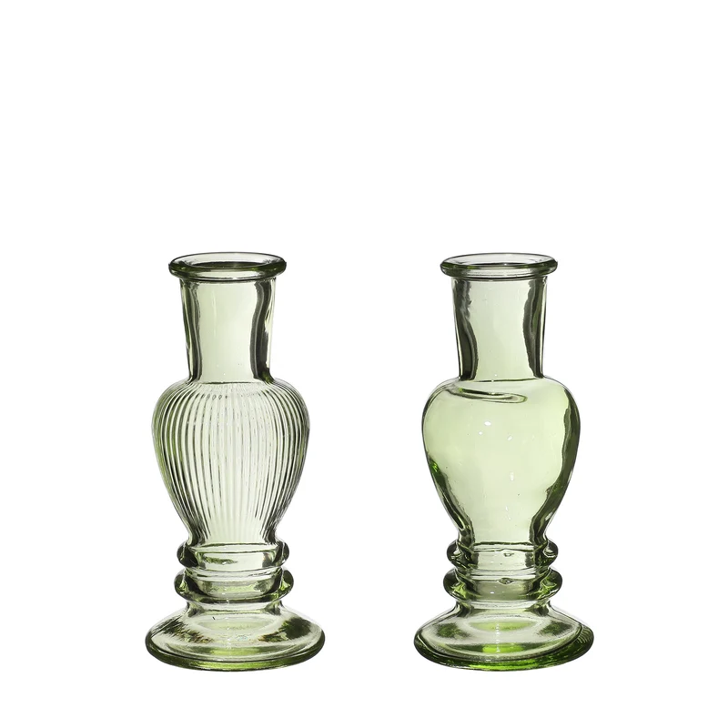 Vase Venedig Grün H: 11,3 x Ø5 cm (12 Stück) [IFS-29885]