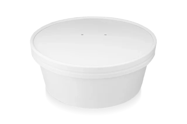 Deckelsalat Poke Schale 900-1300ml Ø18,4cm weiß (150 Stück) [TK-9987596]