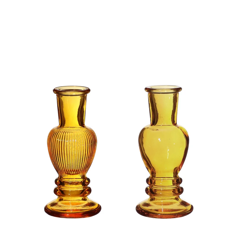 Vase Venedig Ocker H: 11,3 x Ø5 cm (12 Stück) [IFS-29882]
