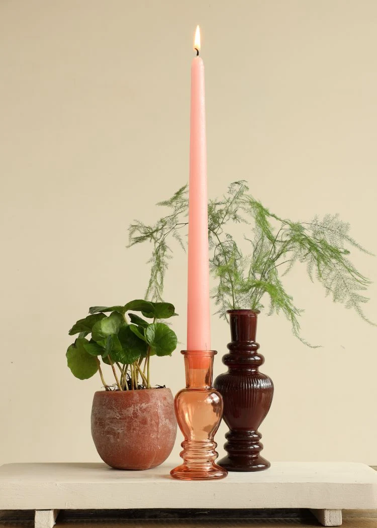 Vase Venedig Bernstein H: 11,3 x Ø5 cm (12 Stück) [IFS-29883]