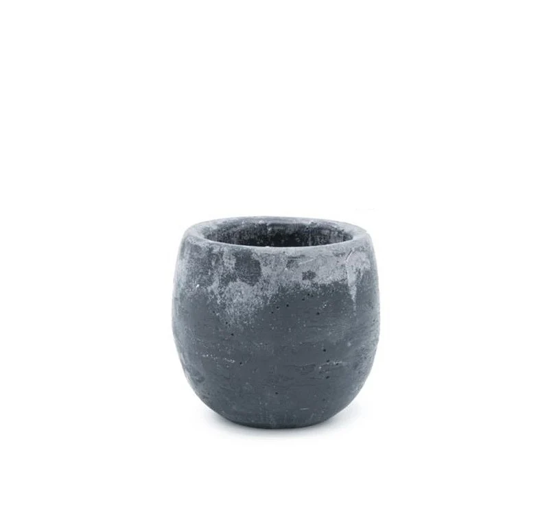 Aromaschale Dunkelgrau Moschus Duft Ø9x8 cm (6 Stück) [IFS-36218]