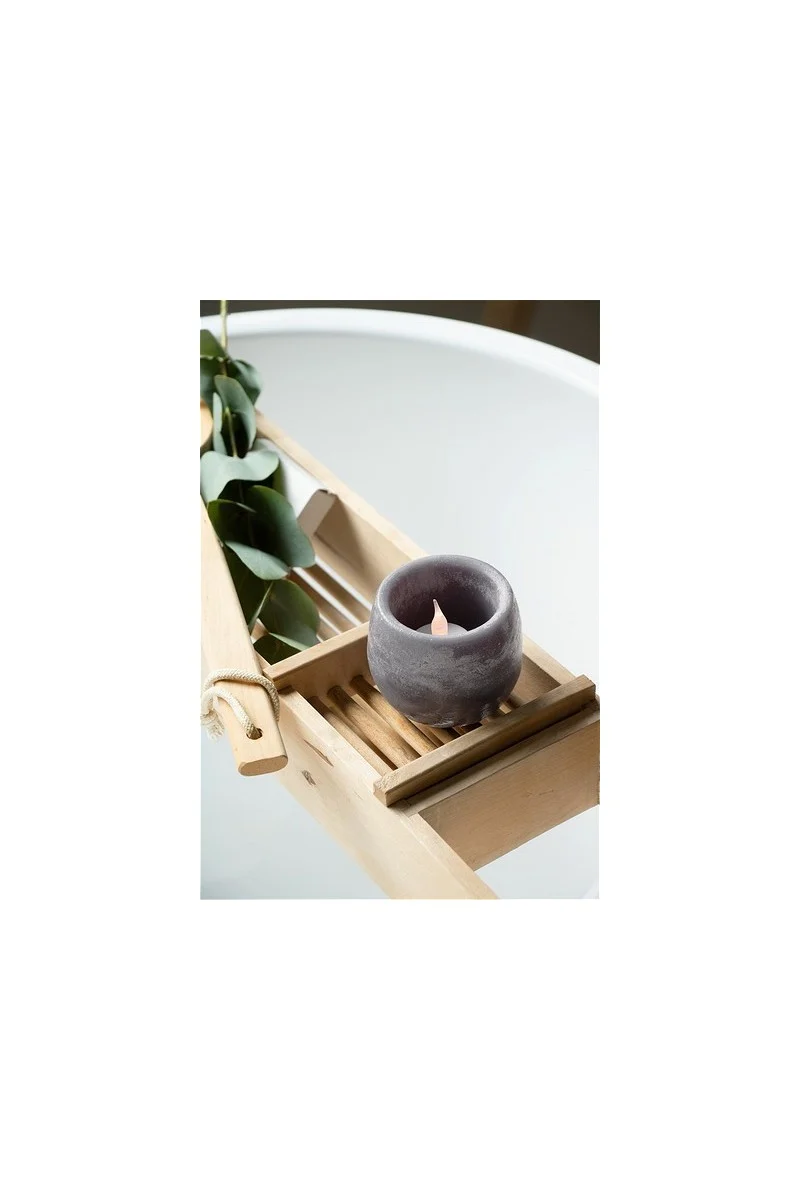 Aromaschale Dunkelgrau Moschus Duft Ø9x8 cm (6 Stück) [IFS-36218]