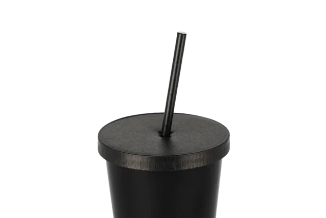 Deckel Karton für Eiscreme & Milchshakebecher flach mit Kreuz Ø9 cm Schwarz (1.000 Stück) [TK-9987766]