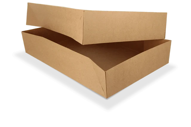 Catering-Boxen kraft 46x32x8cm mit Fenster (50 Stück) [TK-9987699]