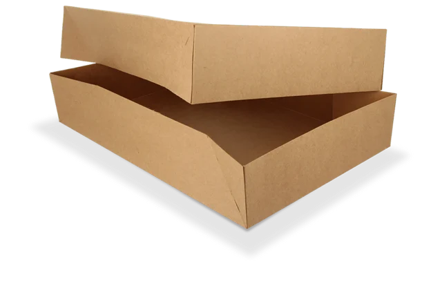 Catering-Boxen kraft 56x38x8cm mit ovalem Fenster (50 Stück) [TK-9987701]
