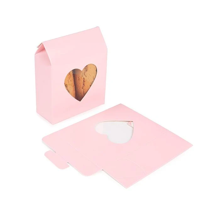 Pappschachteln Rosa Mit Herzfenster 10,5x4,4x13,3 cm (25 Stück) [FS350]