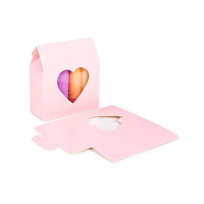 Pappschachteln Rosa Mit Herzfenster 8,9x3,8x10,2 cm (25 Stück) [FS344]