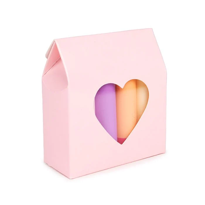 Pappschachteln Rosa Mit Herzfenster 8,9x3,8x10,2 cm (25 Stück) [FS344]