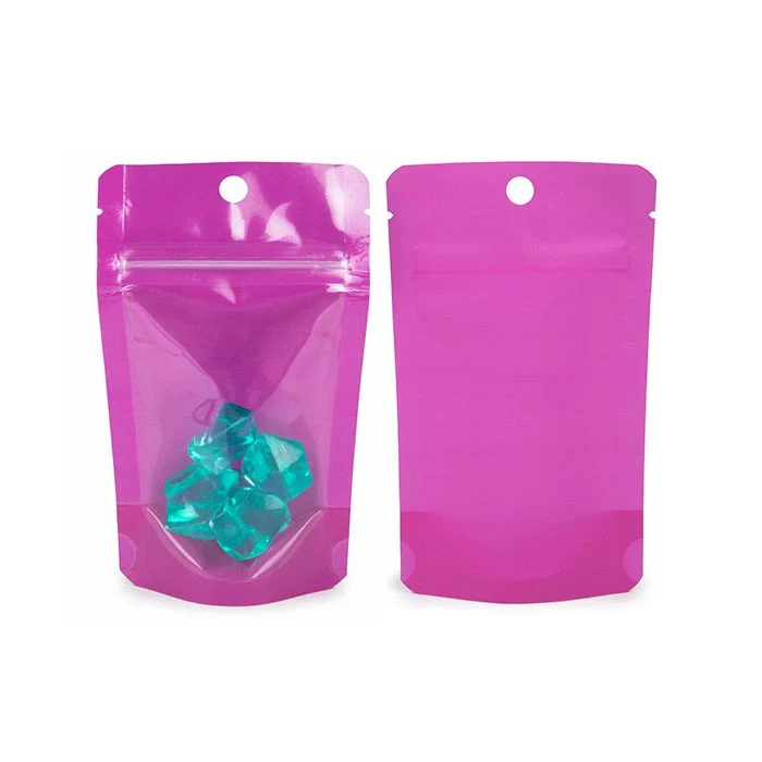 Standbodenbeutel Neon Purpel 7.9x5.1x13 cm (100 Stück) [ZBGN1PR]