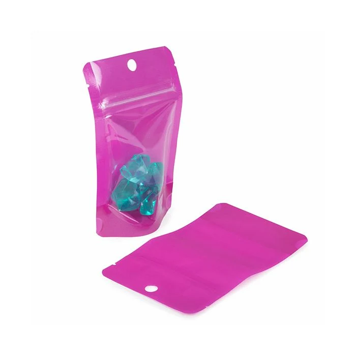 Standbodenbeutel Neon Purpel 7.9x5.1x13 cm (100 Stück) [ZBGN1PR]