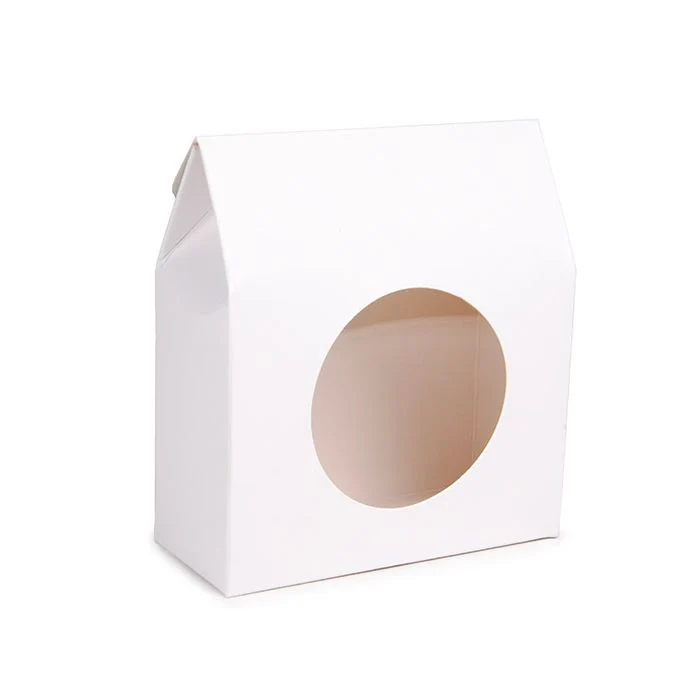 Pappschachteln Weiß mit rundem Fenster 8,9x3,8x10,2 cm (25 Stück) [FS339]