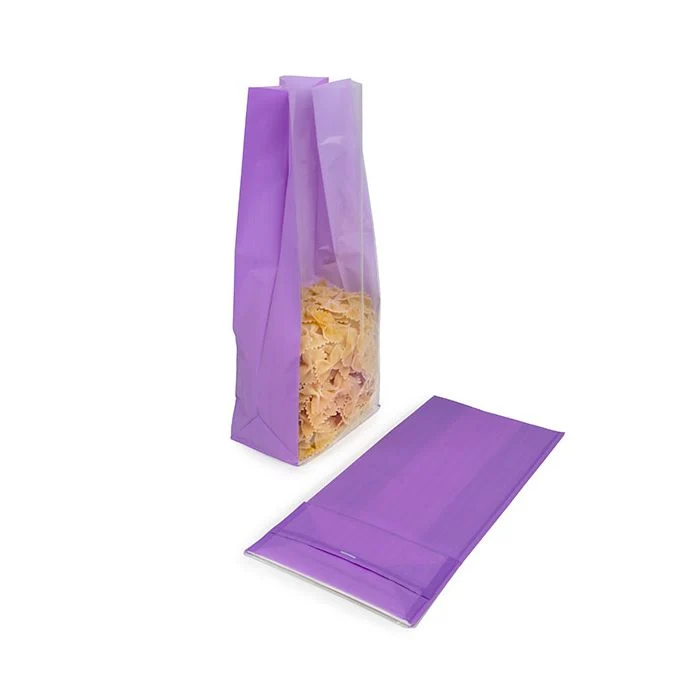 Blockbodenbeutel Neon Lila 12,7x7,6x30,5 cm mit Bodenblatt (100 Stück) [FGPB1NP]