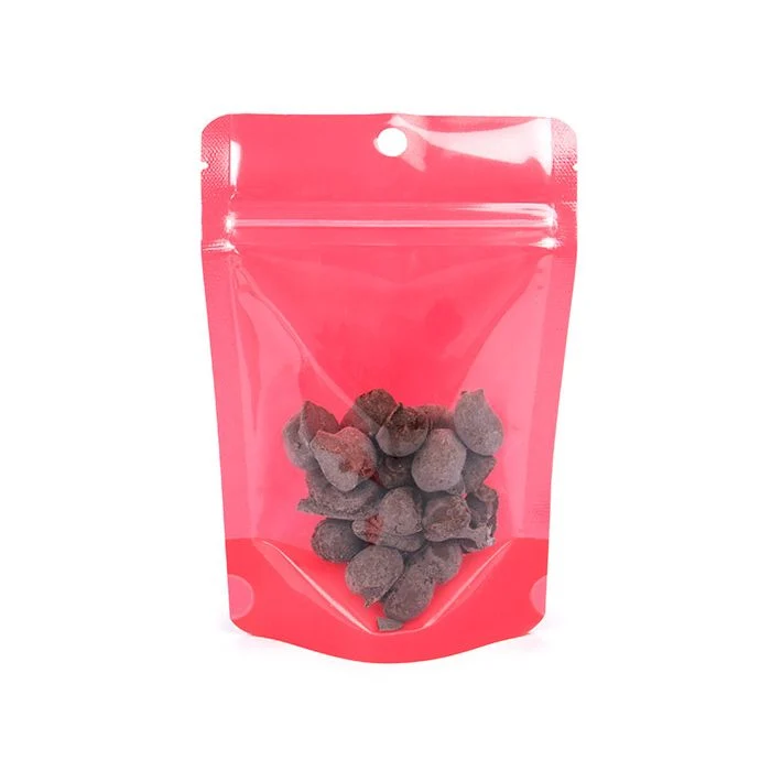 Standbodenbeutel Transparent/Neon- Wassermelonne 10,2x6x15,2 cm (100 Stück ) [ZBGN2W]