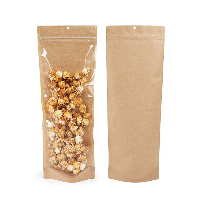 Standbodenbeutel Kraft 14x6x38.1 cm (100 Stück) [ZBGKC2N]
