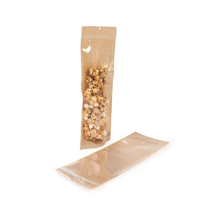 Standbodenbeutel Kraft 14x6x38.1 cm (100 Stück) [ZBGKC2N]