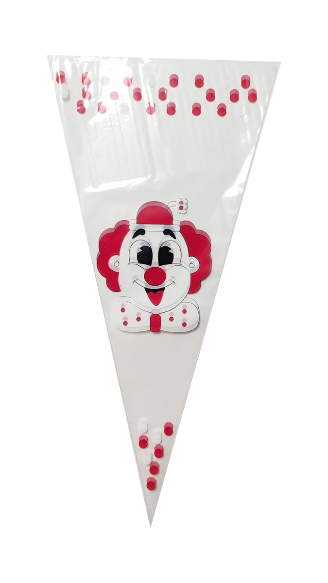 Spitztüten 18x37cm 0,5 Pfund Clown (250 Stück) [DV-3280]