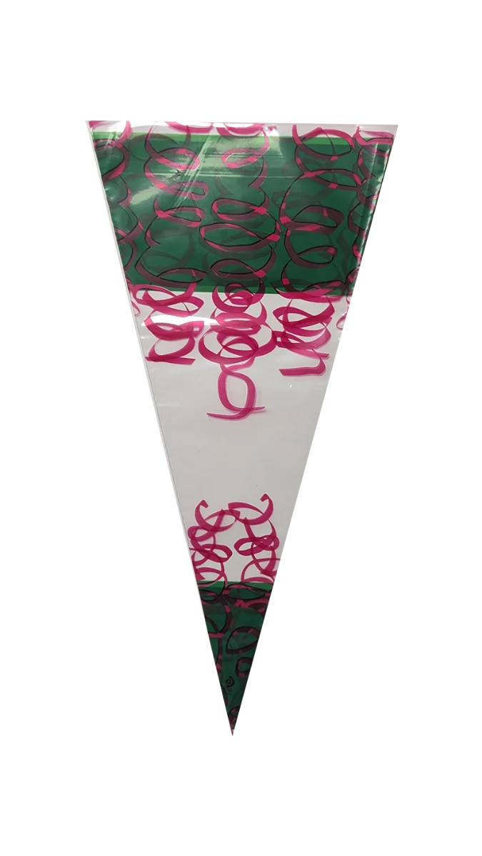 Spitztüten 18x37cm 0,5 Pfund grün/rot (250 Stück) [DV-3263]