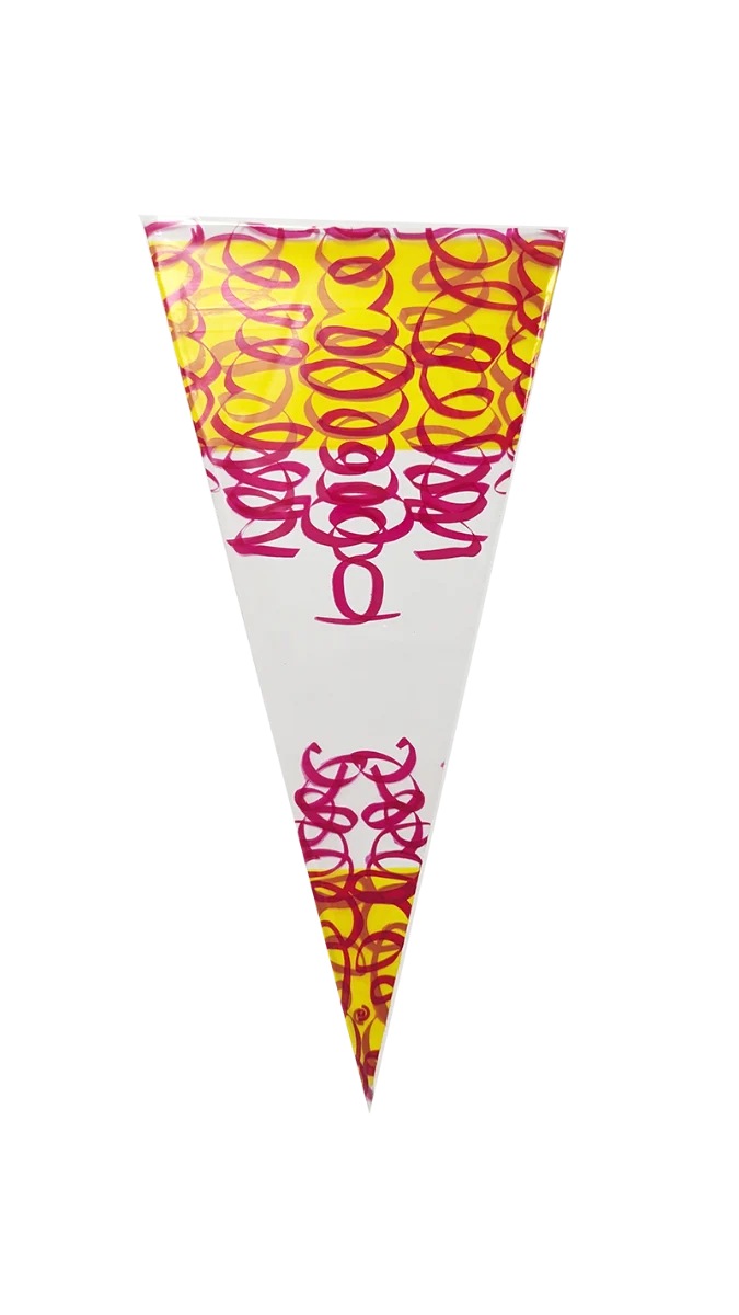 Spitztüten 18x37cm 0,5 Pfund gelb/rot (250 Stück) [DV-3262]