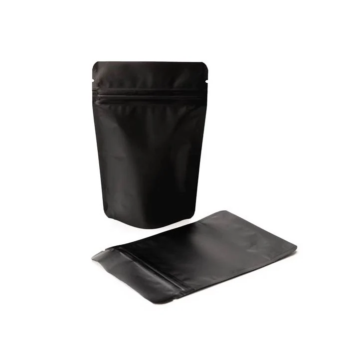 Standbodenbeutel Mattschwarz 8x5x13cm | 28 Gramm (100 Stück) [ZBGM1MB]