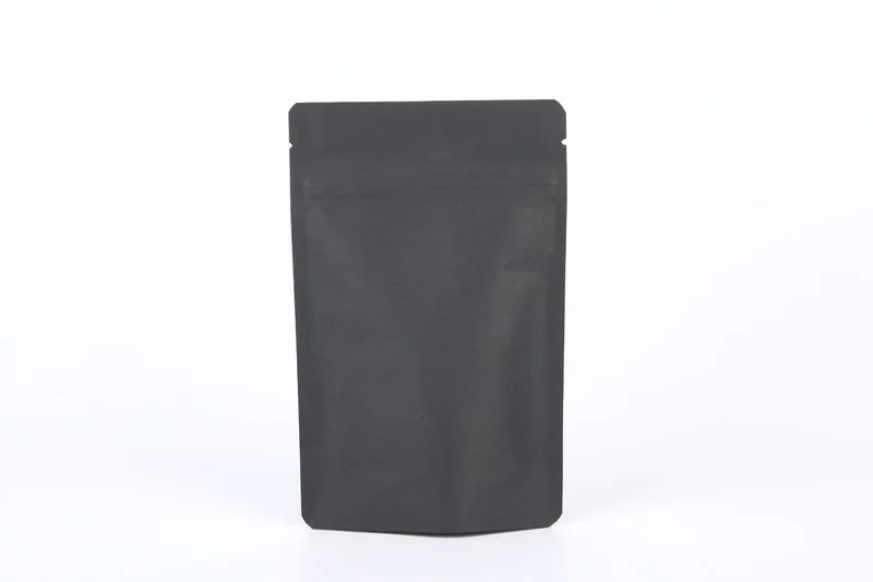 Standbodenbeutel Schwarz Kraft 13x8x20,5cm | 113 gram (100 Stück) [ZBGSK3BK]