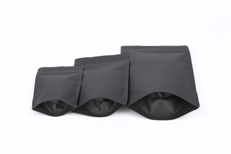 Standbodenbeutel Schwarz Kraft 10,2x6x15,2cm | 57 gram (100 Stück) [ZBGSK2BK]