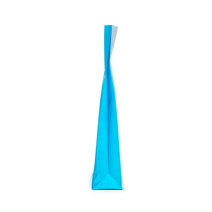 Blockbodenbeutel Neonblau 7x5,1x25,4 cm mit Bodenblatt (100 Stück) [FGPB17NB]