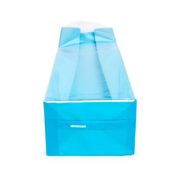Blockbodenbeutel Neonblau 7x5,1x25,4 cm mit Bodenblatt (100 Stück) [FGPB17NB]