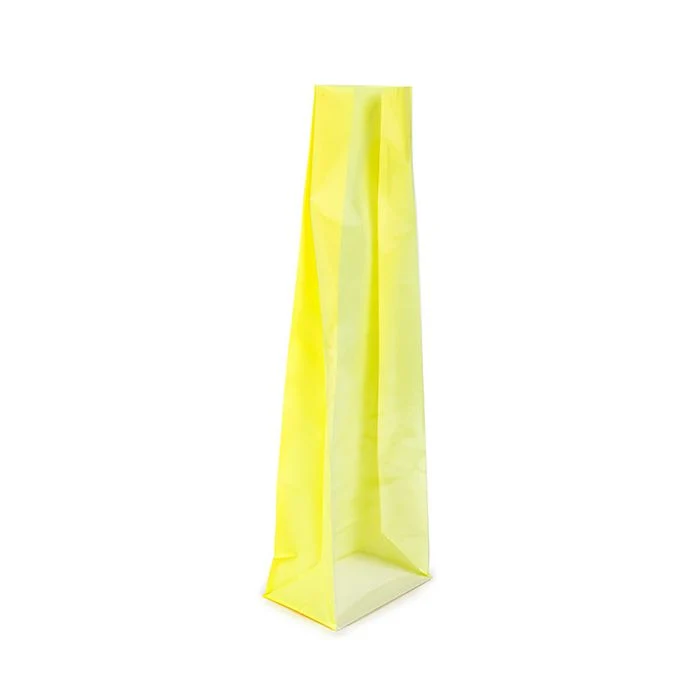 Blockbodenbeutel Neongelb 8,9x5,7x30,5 cm mit Bodenblatt (100 Stück) [FGPB16NY]