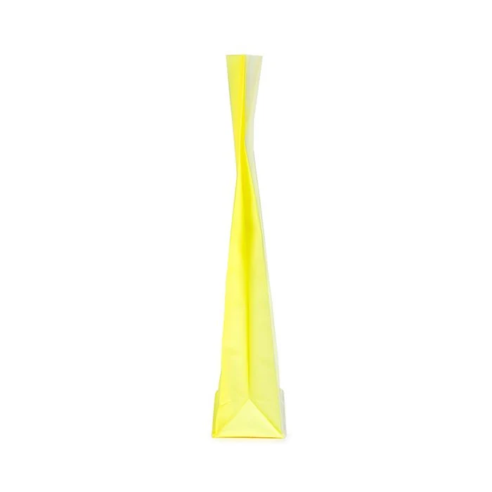 Blockbodenbeutel Neongelb 8,9x5,7x30,5 cm mit Bodenblatt (100 Stück) [FGPB16NY]
