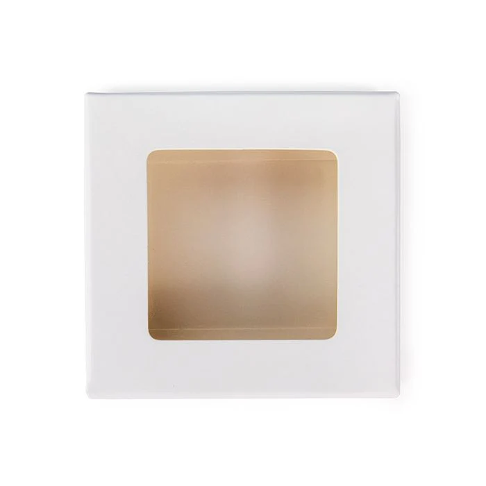 Pappschachteln Kraft weiß mit Fenster 7x2.1x6.8 cm (25 Stück) [WKRGW319]