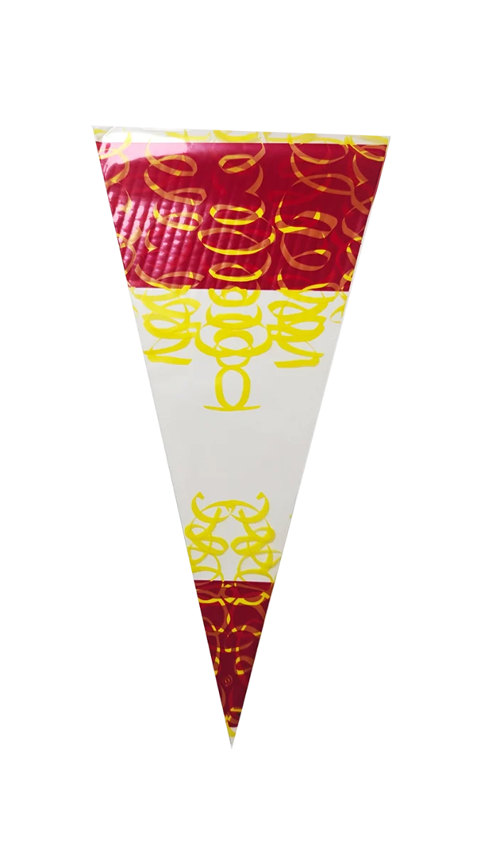 Spitztüten 18x37cm 0,5 Pfund rot/gelb (250 Stück) [DV-3261]