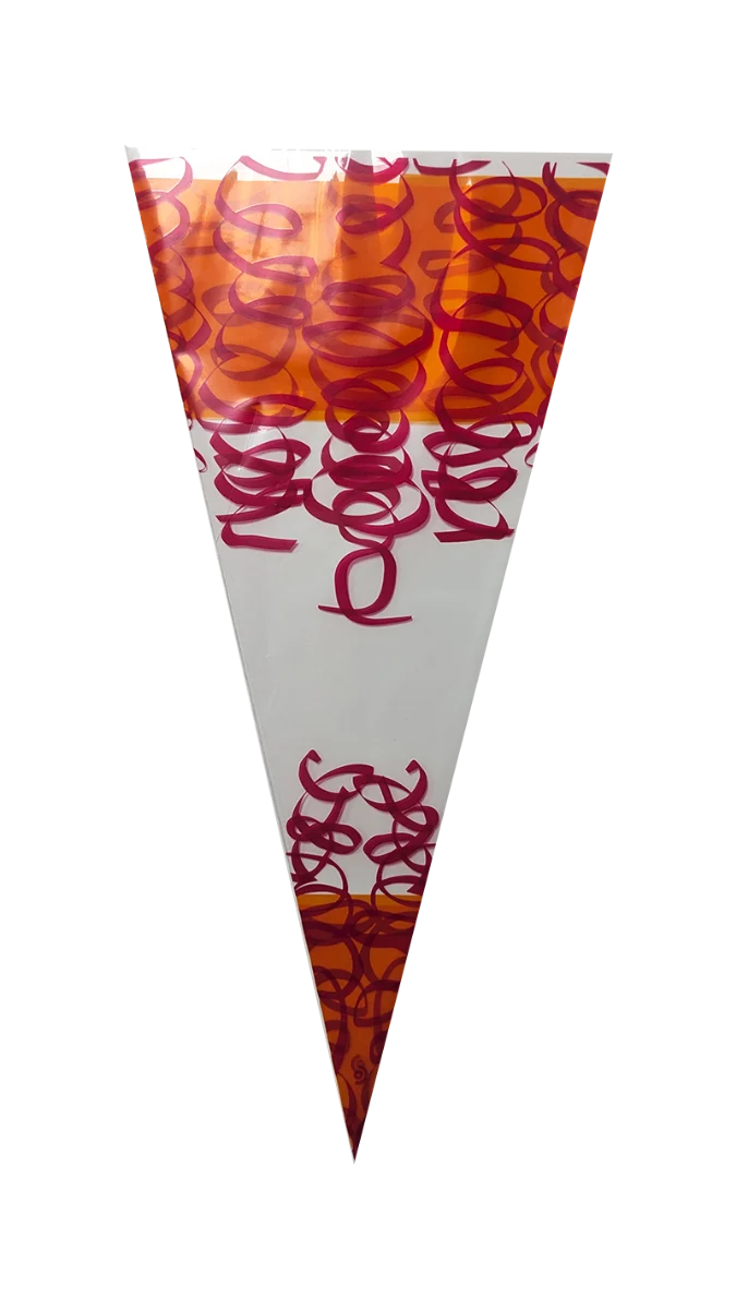 Spitztüten 18x37cm 0,5 Pfund orange/rot (250 Stück) [DV-3260]