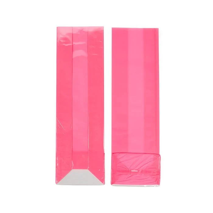 Blockbodenbeutel Neon-Rosa 8,9x5,7x30,5 cm mit Bodenblatt (100 Stück) [FGPB16NK]