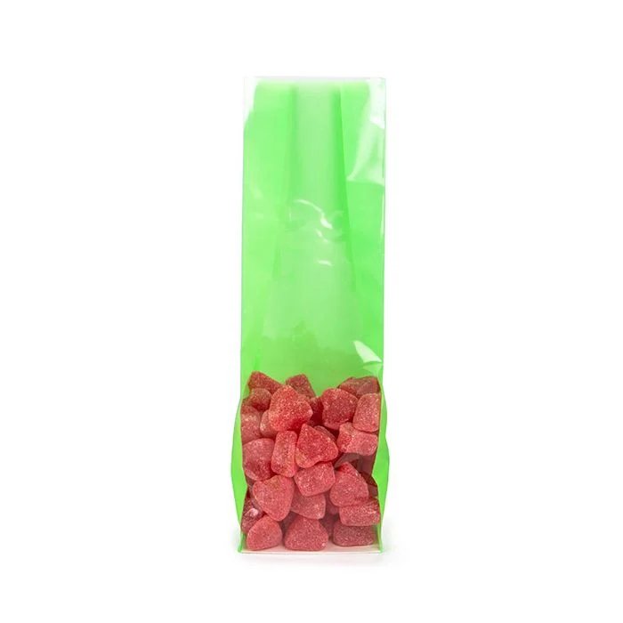 Blockbodenbeutel Neongrün 8,9x5,7x30,5 cm mit Bodenblatt (100 Stück) [FGPB16NG]