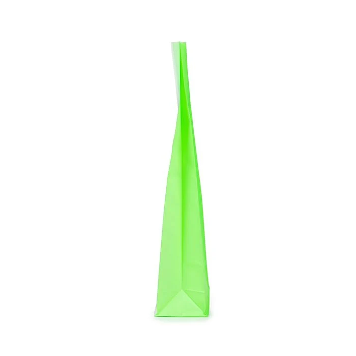 Blockbodenbeutel Neongrün 8,9x5,7x30,5 cm mit Bodenblatt (100 Stück) [FGPB16NG]