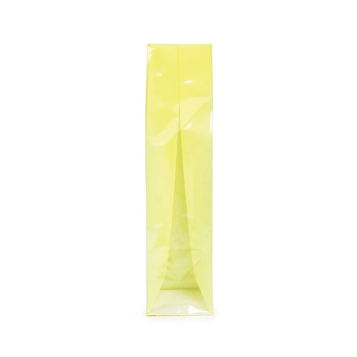 Blockbodenbeutel Neongelb 5,1x5,1x21 cm mit Bodenblatt (100 Stück) [FGPB11NY]
