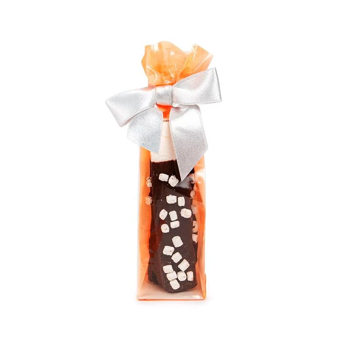 Blockbodenbeutel Neon Orange 5,1x5,1x21 cm mit Bodenblatt (100 Stück) [FGPB11NO]